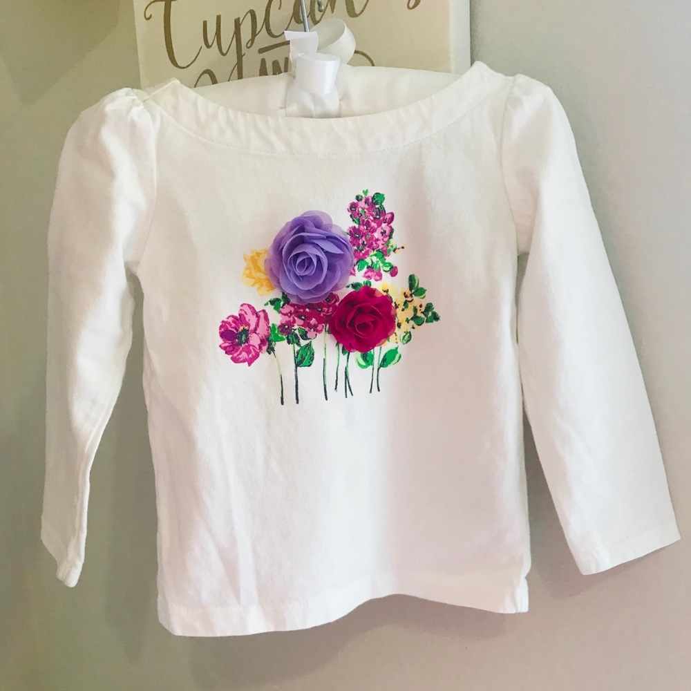 Janie and Jack long sleeve with 3D rosette